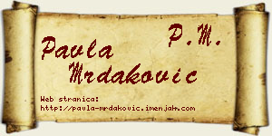 Pavla Mrdaković vizit kartica